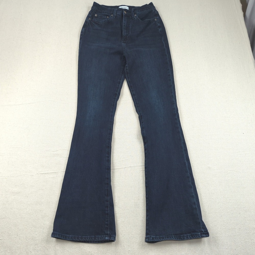 Pistola Jeans Womens 26 Blue Dana High Rise Boot Cut Dark Wash Stretch